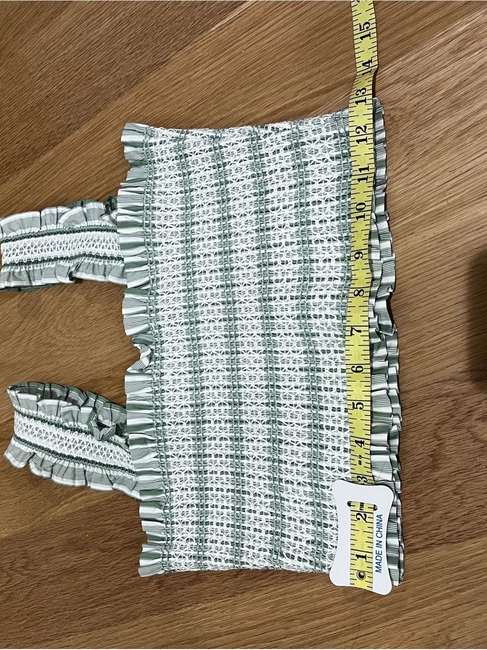 Hill House Azalea Nap Crop Top Medium Apple Green Variegated Stripe Like Ne - Picture 8 of 9